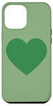 iPhone 15 Plus Green Heart Minimalistic Graphic Case