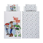 Toy Story Kids Single Duvet Cover Set 100% Cotton Pixar Bedding 2-in-1 Designs