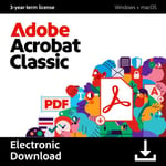 Adobe Acrobat Classic - Windows / Mac -PDF-muokkausohjelma, monikielinen, ESD-sähköinen lisenssi, 36 kk