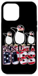 iPhone 12 Pro Max Floss Like A Boss American Flag Funny Penguin 4th of July Case