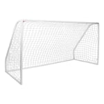 Junior 8ftx4ft Plastic Portable White Football Goal Inc. Net