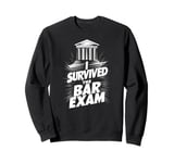 I Survived the Bar Exam, Funny Lawyer Design Sweatshirt