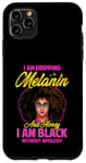 Coque pour iPhone 11 Pro Max Black Girl Lunettes de soleil Magic Afro Woman Honey Drip Rose vif