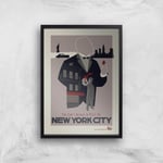 The Godfather Visit New York Giclee Art Print - A2 - White Frame