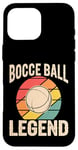 Coque pour iPhone 16 Pro Max Boule de pétanque vintage Legend Retro Sports