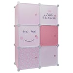 Rangement armoire modulable 6 cubes fille Home Deco Kids