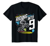 Youth Funny 9 Year 9th Birthday Old Nine BMX Bike racing bicycle T-Shirt