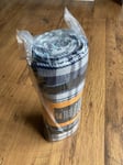 Halfords Extra Large Waterproof Picnic Beach Rug Black & White 200 x 170cm New