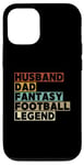 Coque pour iPhone 12/12 Pro Mari et papa Fantasy Football Legend Funny Men Retro