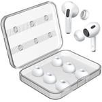 Link Dream 6 Pieces Replacement Ear Tips for AirPods Pro/AirPods Pro 2 (2nd Generation) with Noise Reduction Hole, Silicon Ear Buds Tips with Portable Storage Box (S/M/L 3 Pairs)