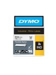 DYMO Dymo Rhino - joustavat nailonteipit, 24 mm x 3,5 m - musta valkoisella