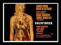 James Bond Goldfinger Projection A3 Framed Print