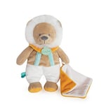 Baby Nat' - Peluche Lion Maxou avec Doudou Mouchoir - Idée Cadeau de Naissance Bébé Fille et Garçon - Peluche Doudou Beige - Kit Naissance - Douceur et Qualité -BN0521