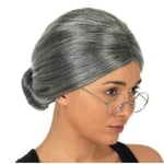 Mrs Santa Claus Wig Old Granny Sexy Secretary Womens Costume Accessory