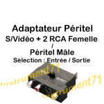 Adaptateur Peritel Mâle = 3 RCA 2 Audio + 1 Vidéo ) S/Vidéo Sélect Entrée Sotie