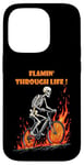 iPhone 14 Pro Funny skeleton bike ride Going through hell Biker skeleton Case