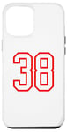 Coque pour iPhone 12 Pro Max Numéro #38 Blanc Rouge Sport Numéro 38