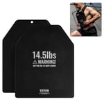 VEVOR Plaques lestées pour gilet lesté, paires de 6,59 kg, plaques de poids pour gilet, en acier de qualité supérieure, coupe ergonomique profilée WOD pour la musculation, la course à pied, le fitness