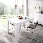 Dmora - Table Extensible Caladora, Console Extensible Multi-Positions, Table à Manger avec rallonge, 140/190x90h77 cm, Blanc