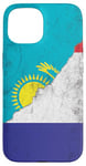 Coque pour iPhone 15 Drapeaux France et Kazakhstan - Français Kazakh