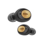 House of Marley True Wireless Champion Earphones - Compact Bluetooth 5.0 Earbuds, Up to 28 Hours Playtime with Quick Charge Rechargeable Case, Includes Comfortable Ear Gels, Eco Friendly Bamboo Design