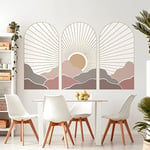 Ambiance Sticker Papier Peint intissé pré-encollé fresques géants - Trio D'ARCHES Coucher DE Soleil Asiatique - adhésif décorative - 120x180cm