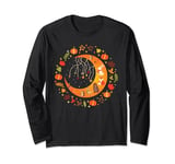 Fall Moon Pumpkins Stars Thanksgiving Harvest Autumn Leaves Long Sleeve T-Shirt