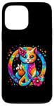 iPhone 13 Pro Max Funny Cat Tie Dye Peace Sign Hand Funny Boys Kids Girls Case