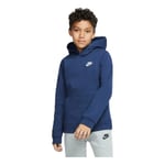 Nike Boy's Sportswear Club Hoodie, Blue (Midnight Navy/White), L (147-158 CM)