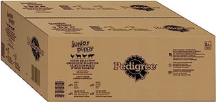 Pedigree Junior Multipack Sélection Mixte en gelée – Nourriture Humide pour Chiens dans Un Sachet Portion pour Jeunes Chiens – 4 variétés – 84 x 100 g