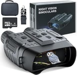 TKWSER Jumelle Vision Nocturne Infrarouge, Grand éCran pour la Chasse 100% Obscurité, Zoom Numérique 4X Portée 300M, 7 Gear Infrared, avec Carte Mémoire 32GB pour Le Stockage de Photos et de Vidéos