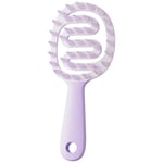 Veki Soft Silicone Scalp Massager, Shampoo Brush with Handle, Hair Brush for Wet and Dry Hair, Head Massager for Hair Care and Head Relaxation, Hair Growth Scrubber for Straight and Curly (Purple)