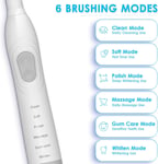 Sonic Electric Toothbrush for Man and Women, Rechargeable Smart Toothbrush for 2