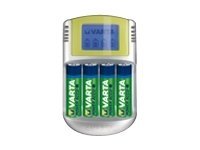 Varta Power Play Lcd Charger - 2-4 H Batteriladdare - (För 4Xaa/Aaa) + Växelströmsadapter + Bilströmsadapter 4 X Aa-Typ - 2700 Mah