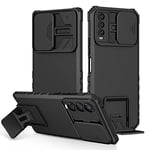 Coque Samsung Galaxy A30S / A50 / A50S, Protection de la Caméra Étui avec Lentille Coulissante Couverture, 360 Degres Full Body Armor et Antichoc Durable Protecteur Bumper Support stéréo Housse Étui