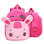 URAQT Sac à Dos Enfant, Cartable Scolaire Maternelle, Forme Animale Mignonne en Peluche Mini-Sac à Dos école Maternelle Enfant Bébé Filles Tout-Petit Sac