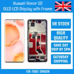 Huawei Honor 50 NTH-AN00 NTH-NX9 OLED LCD Touch Screen Display Digitizer + Frame