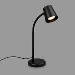 BRILONER - Lampe de chevet, lampe de bureau orientable, lampe de table GU10 pour bureau à domicile avec interrupteur à câble, lampe de lecture, noir