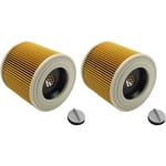 Lot de 2 filtres à cartouche pour Karcher série A WD WD2 WD3P A2004 WD2200 SE4001 pour aspirateurs humides et secs 64145520