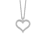 Nuran Heart 14 karat vitguld Halsband Med Diamanter 0,08 Carat W/SI