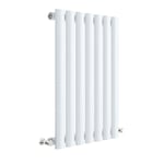 Hudson Reed Revive Single Horizontal Radiator 600mm H x 412mm W High Gloss White