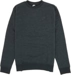 Nike Sweatshirt Mens Small Dark Grey Fleece Lined Crew Neck Sweater Grind Swoosh