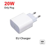 Prise UE-Chargeur rapide USB C trempé pour iPhone, chargeurs sans fil Magsafe, PD 20W, iPhone 12 11 14 13 Pro