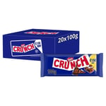 Full Box of 16 Bars Nestle Crunch Milk Chocolate Sharing Bars 100g