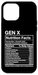 Coque pour iPhone 12 Pro Max Faits nutritionnels Gen X - Funny Generation Meme