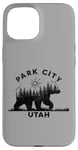 Coque pour iPhone 15 Park City Utah Vacation Ours Forêt Soleil