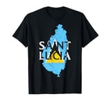 Saint Lucia Country Map Flag Proud Saint Lucian Patriotic T-Shirt