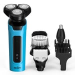 SEJOY 5 in 1 Mens Electric Razor Cordless Beard Trimmer Rotary Wet Dry Shaver