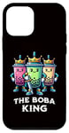 Coque pour iPhone 12 mini Boba King Illustration drôle Boba Tea Drinker