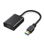 USB3.0-HD-multimedialiitäntäsovitin 5Gbps 1920x1080 resoluutio HD-tietokonesovitin PC-näytöille musta